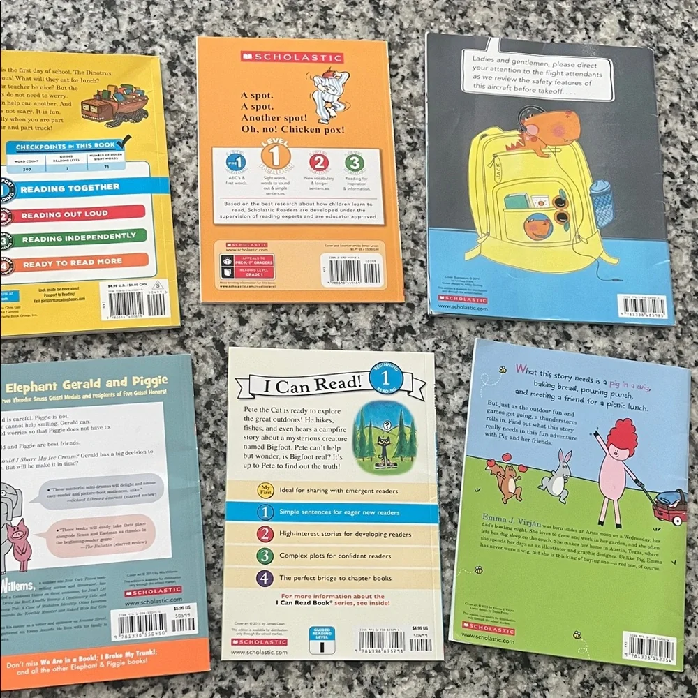 Level 1 Kids Books Pete the Cat Dinotrux Dexter Pig In a Wig Elephant and Piggie - Picture 10 of 10